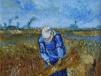 La mietitrice  Olio su tela - 18 x 24 (soggetto originale di Vincent Van Gogh)